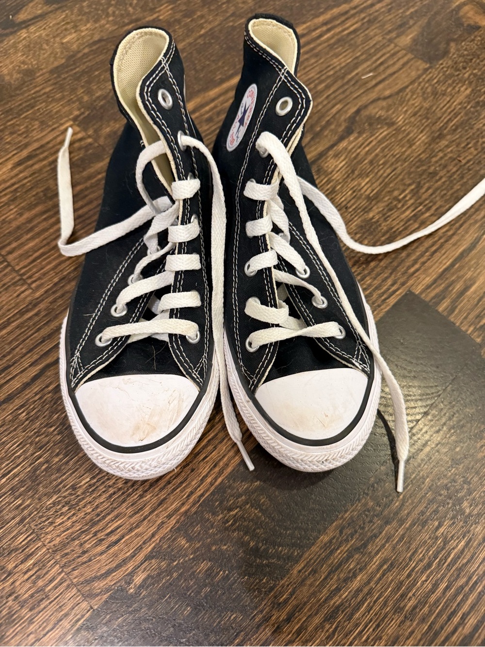 Converse Black and White High-Top Kids Sneakers